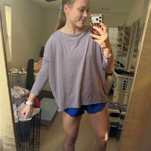 Lululemon purple long sleeve back in action